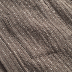 Ole Oversized Wool Stripe Shirt - Seal Brown