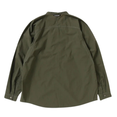 Stretch Rip Band Collar Shirt - Dark Khaki