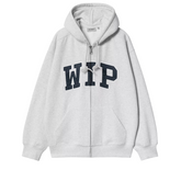 Hooded WIP Sweat Jacket - Ash Heather Stone Washed