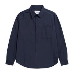 Silas Tech Poplin Shirt - Dark Navy