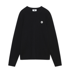 Tay Badge Lambswool Jumper Black
