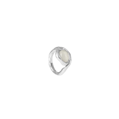 Kamma Cloud Ring - Silver/White Agate