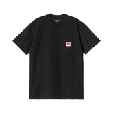 S/S Pocket Heart T-Shirt - Black/Red