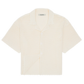 Crochet Cropped Shirt - Ecru