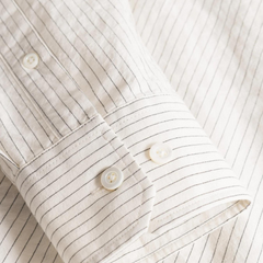 Ole Oversized Striped Shirt - Ecru