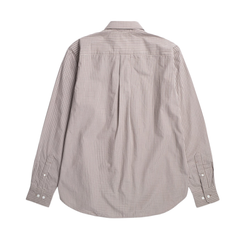 Ole Oversize Poplin Check Shirt - Walnut