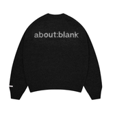 Mohair Knitted Logo Crewneck - Black/Ecru