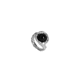 Lago Ring - Silver/Onyx Stone