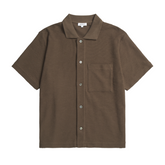 Gustav Crochet Jersey Shirt - Chestnut