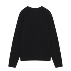 Tay Badge Lambswool Jumper Black