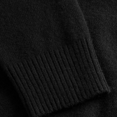 Norse Standard Merino Lambswool Polo - Black