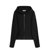 Rib Zip Sweat - Black