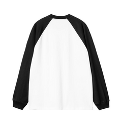 L/S Brown Ducks Baseball T-S - White/Black