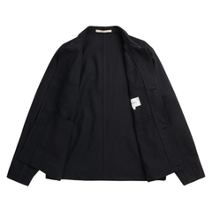 Arresskov Cotton Linen Twill Overshirt - Dark Navy