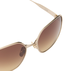 TYLER - Brushed Light Gold/Brown Gradient Lens