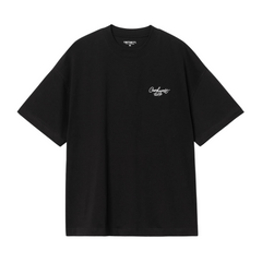 S/S Signature Script T-Shirt - Black/White