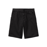 Single Knee Short - Black Garment Dyed