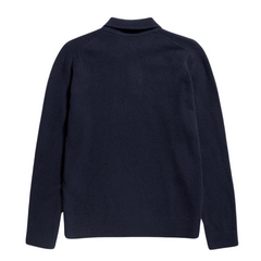 Norse Standard Merino Lambswool Polo - Dark Navy