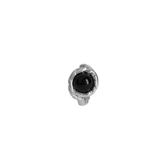 Lago Ring - Silver/Onyx Stone