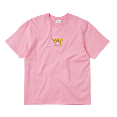 Yellow Cat Tee - Pink