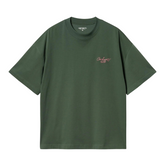 S/S Signature Script T-Shirt - Sycamore Tree/Dusty Rose