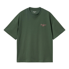 S/S Signature Script T-Shirt - Sycamore Tree/Dusty Rose