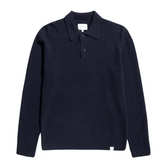 Norse Standard Merino Lambswool Polo - Dark Navy