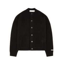 Mohair Grandad Cardigan - Black