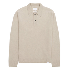 Norse Standard Merino Lambswool Polo - Oatmeal