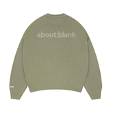 Loose Knit Rolled Crewneck - Sage