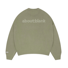 Loose Knit Rolled Crewneck - Sage
