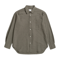 Espevik Check Oversized Shirt - Taupe