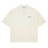 Pique Knitted Polo - Ecru/Black