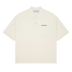 Pique Knitted Polo - Ecru/Black