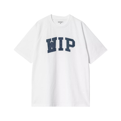 S/S WIP T-Shirt - White/Dusky Blue