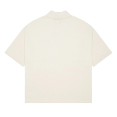 Pique Knitted Polo - Ecru/Black