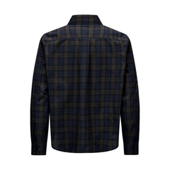 Off-Race Seersucker Shirt - Dark Navy