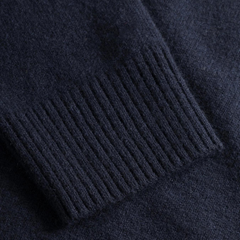 Norse Standard Merino Lambswool Polo - Dark Navy