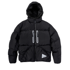 Gramicci Wool Check Down Jacket - Charcoal