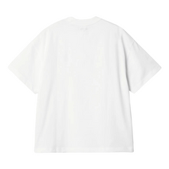 S/S Signature Script T-Shirt - White/Dusty Ice