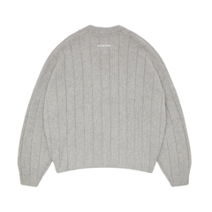 Large Rib Knit Crew - Grey