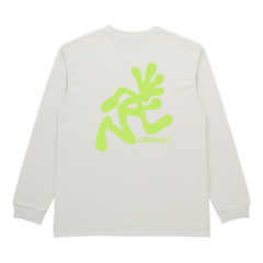Running Man L/S Tee Pigment Dyed - Natural Pigment