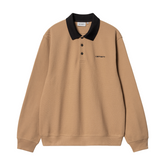 L/S Vance Rugby Shirt - Peanut/Black