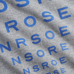 Holger Organic Optic Print T-Shirt - Grey Melange