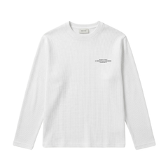 Stamp Waffle Longsleeve - White