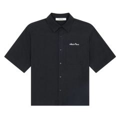 Seersucker Shirt - Black/Black