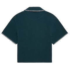 Whipstitch Resort Shirt - Epsom Green/White