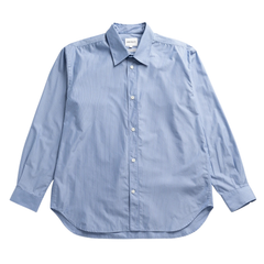 Espevik Fine Cotton Poplin Oversize Shirt - Cerulean