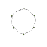 Petite Lago Jade Necklace - Silver/Nephrite Jade