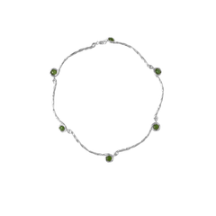 Petite Lago Jade Necklace - Silver/Nephrite Jade